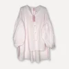 Alba Stripe Spring Summer Blouse, Light Pink