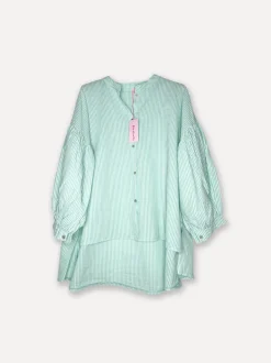 Alba Stripe Spring Summer Blouse, Gucci Green
