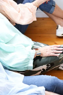 Alba Stripe Spring Summer Blouse, Gucci Green