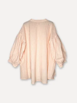 Alba Stripe Spring Summer Blouse, Peach