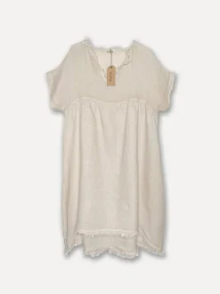 Astrid Attitude Linen Dress, Beige