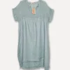 Astrid Attitude Linen Dress, Rainy Blue
