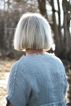 Astrid Attitude Linen Dress, Rainy Blue