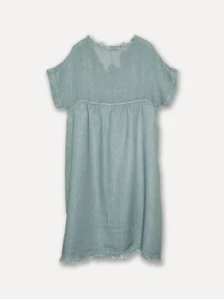 Astrid Attitude Linen Dress, Rainy Blue