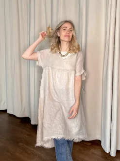 Astrid Attitude Linen Dress, Beige