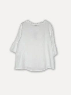 Attitude Around the Corner Linen Top, White