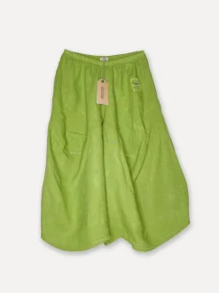 Attitude Baggy Yoga Skirt Pants, Olive Green