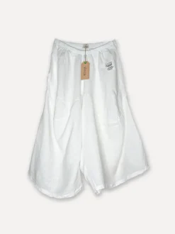 Attitude Baggy Yoga Skirt Pants, White