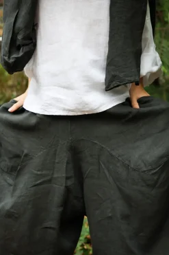 Attitude Baggy Yoga Skirt Pants, Dark Grey