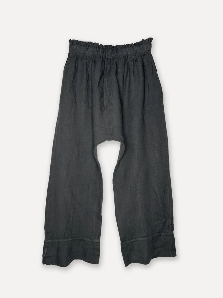 Attitude Sunrise Linen Pants, Dark Grey