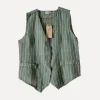Attitude Sunsurfer Linen Vest, Army