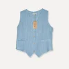 Attitude Sunsurfer Linen Vest, Sky Blue
