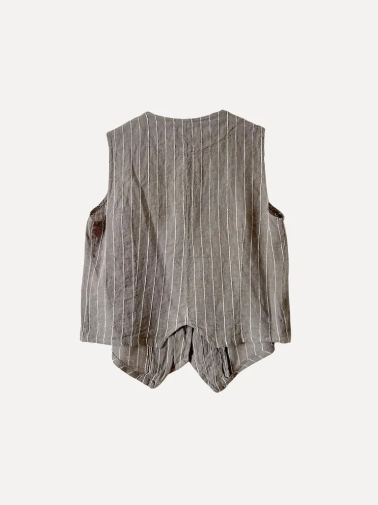 Attitude Sunsurfer Linen Vest, Taupe