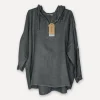 Attitude Surfer Linen Hoodie, Dark Grey