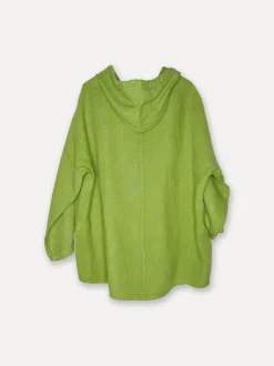 Attitude Surfer Linen Hoodie, Olive Green