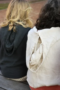 Attitude Surfer Linen Hoodie, Beige