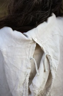 Attitude Surfer Linen Hoodie, Beige