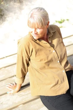 Back to Work Cord Shirt, Dark Taupe