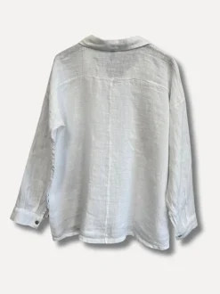 Back to Work Linen Shirt, White