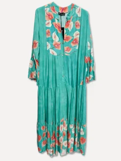 Bali Viscose Maxi Dress, Turquoise