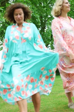 Bali Viscose Maxi Dress, Turquoise