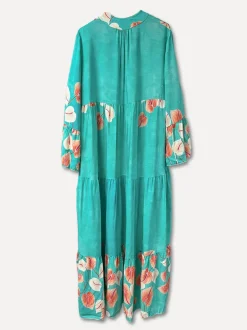 Bali Viscose Maxi Dress, Turquoise