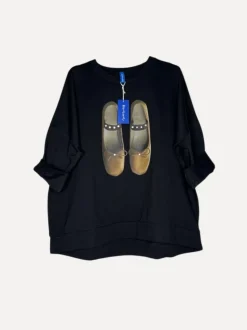 Ballerina Soft Pearls College T, Black