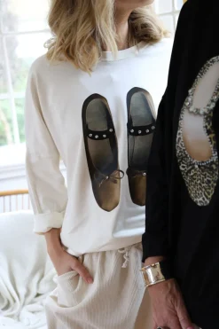 Ballerina Soft Pearls College T, Off White