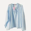 Beach Fiesta Glow Blouse, Sky Blue