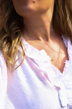 Beach Fiesta Glow Blouse, White