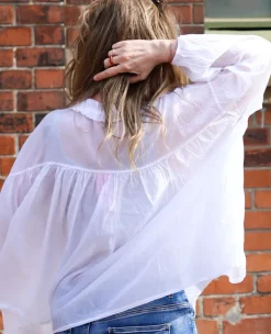 Beach Fiesta Glow Blouse, White