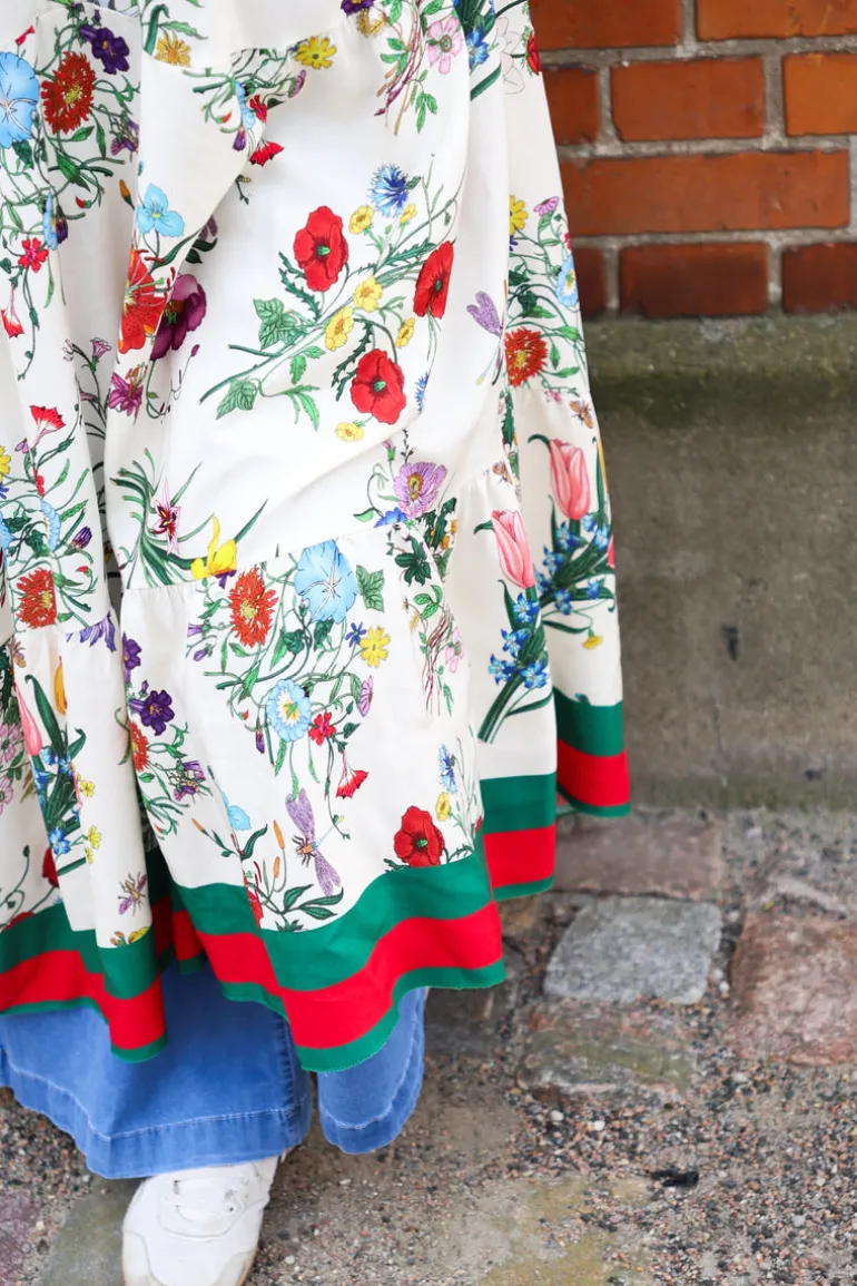 Biarritz Viscose Maxi Dress, Beige/Green