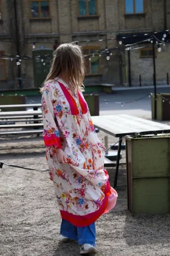 Biarritz Viscose Maxi Dress, Beige/Pink