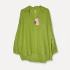 5662 Blouse with Button Linen, Olive