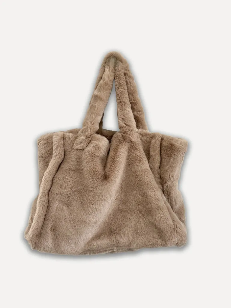 Borsa Fur Bag, Beige