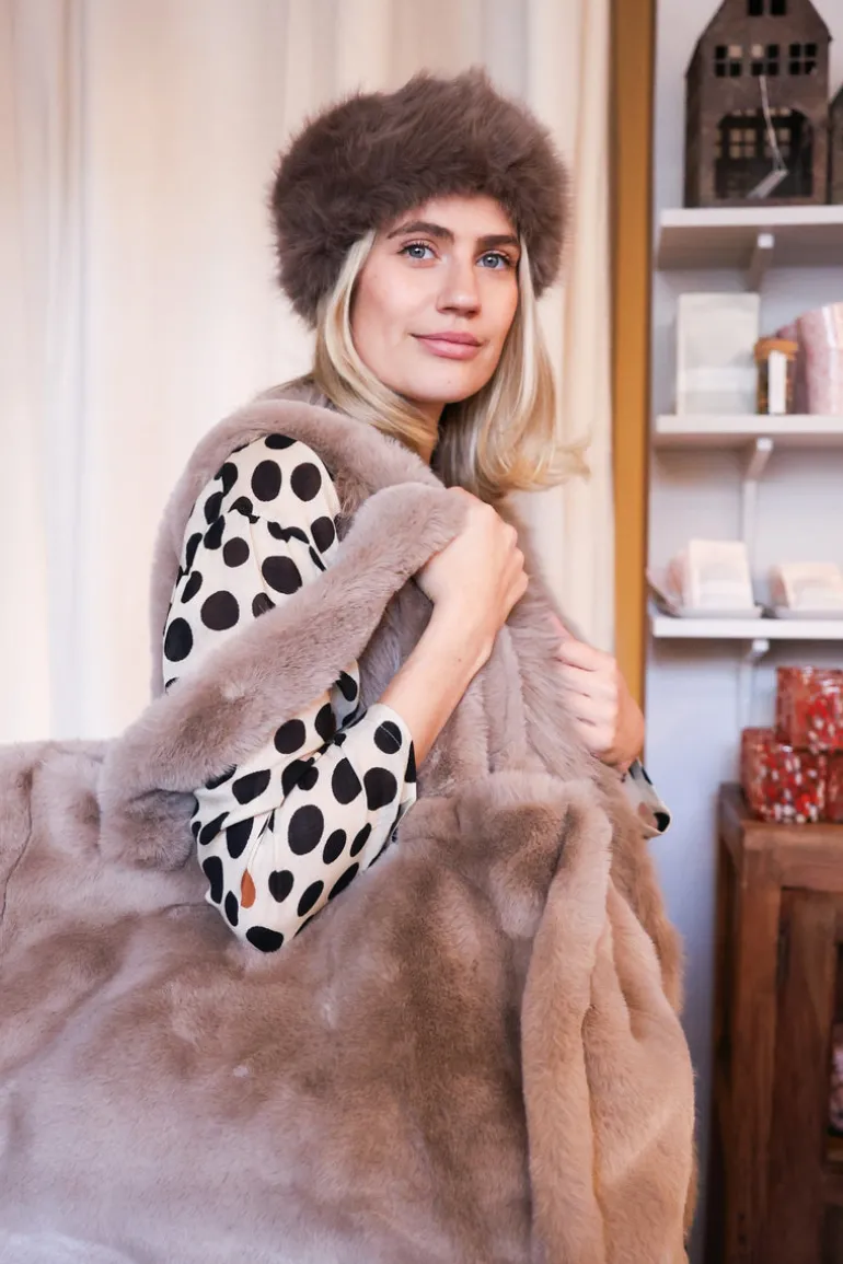 Borsa Fur Bag, Beige