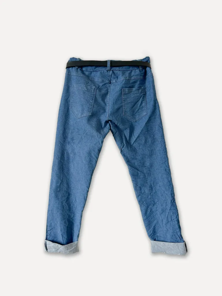 Box Denim Look-Alike Pants