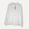 Boyfriend Attitude Linen Shirt, White