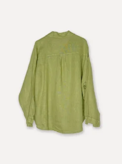 Boyfriend Girlfriend Allfriends Linen Shirt, Olive Green