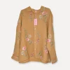 Buongiorno Flowery Linen Shirt, Castagno