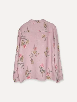 Buongiorno Flowery Linen Shirt, Light Pink
