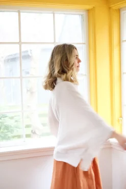 Butterfly Linen Shirt, Beige