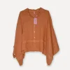 Butterfly Linen Shirt, Sepia Brown