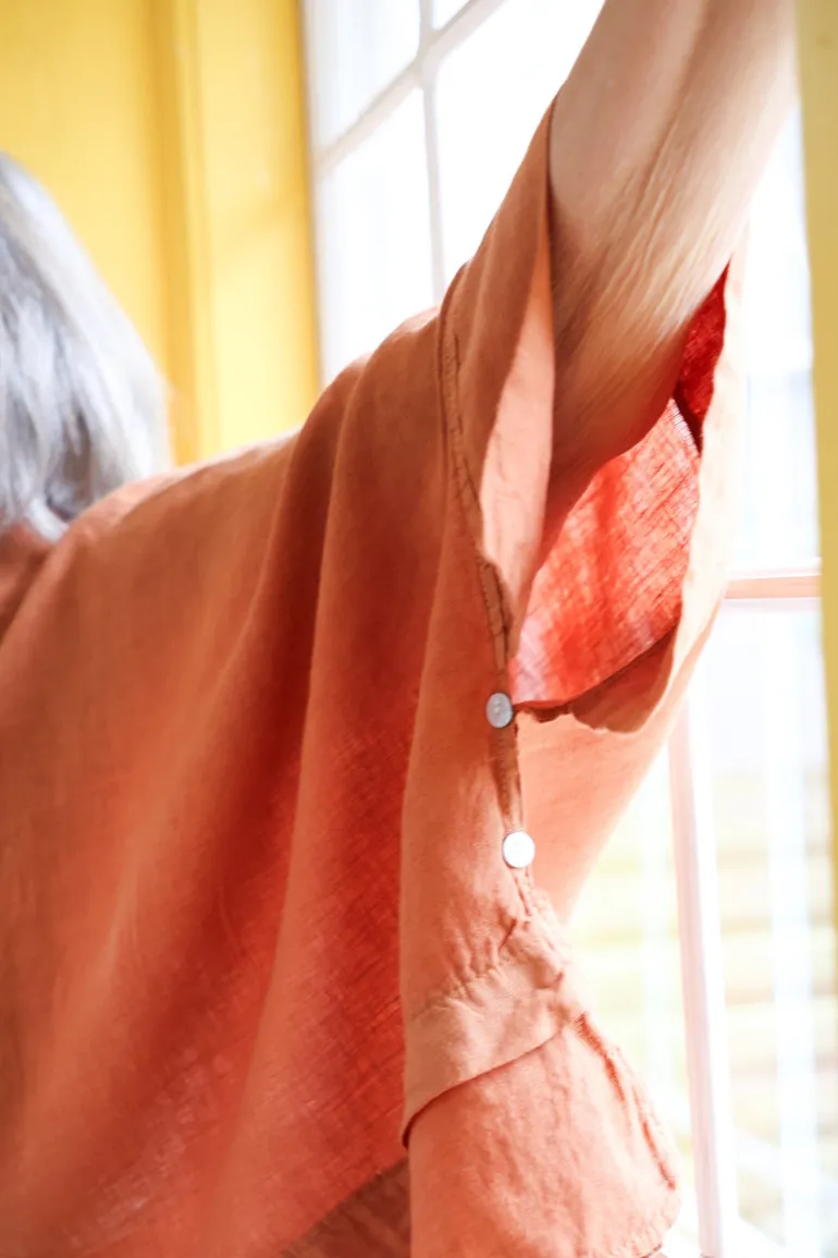 Butterfly Linen Shirt, Sepia Brown