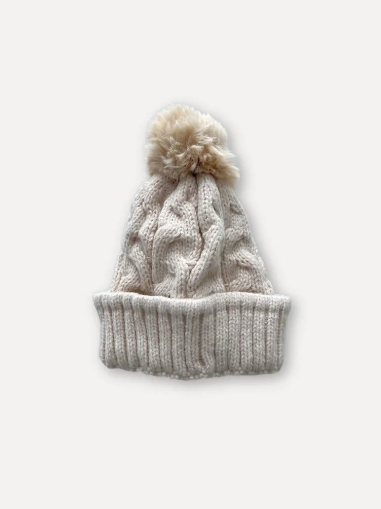 Cable Capotto Beanie, Beige