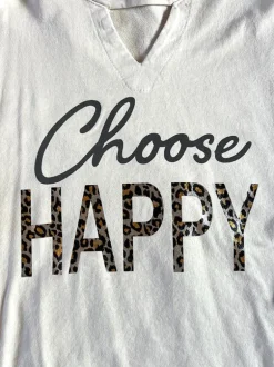 Choose Happy T-Shirt, Beige