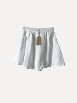 City Attitude Linen Shorts, White