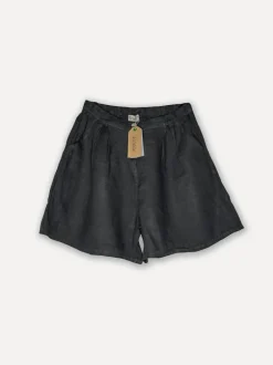 City attitude linen shorts, Dark Grey