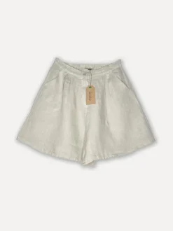 City attitude linen shorts, Beige