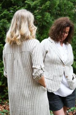 City attitude linen shorts, Dark Grey